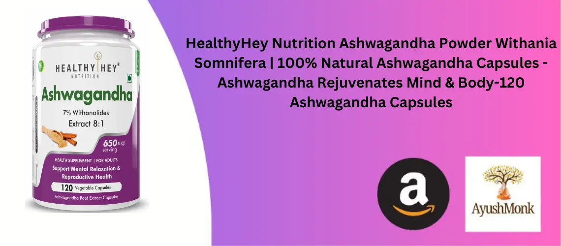 HealthyHey Nutrition Ashwagandha Powder Withania Somnifera 