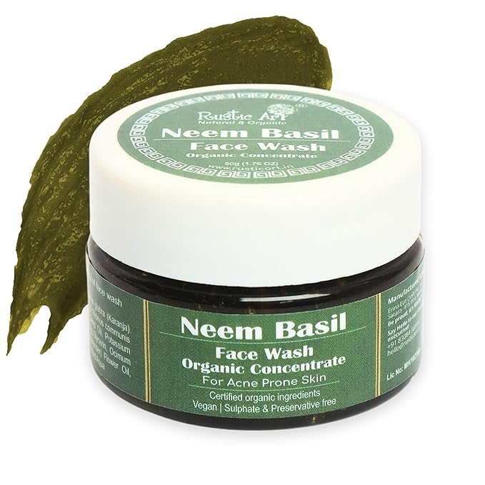 Rustic Art Organic Neem Basil Face Wash