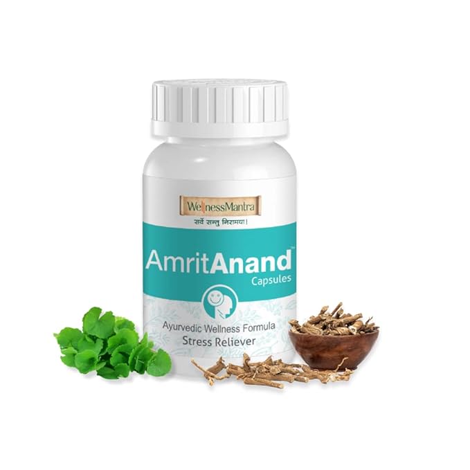 Wellness Mantra AmritAnand Stress and Anxiety Capsules