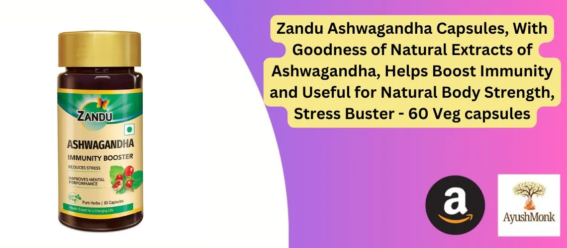 Zandu Ashwagandha Capsules, With Goodness of Natural Extracts of Ashwagandha,